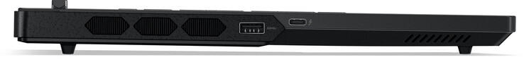 A sinistra: USB 3.2 Gen 1 (USB-A), Thunderbolt 4 (USB-C; DisplayPort)