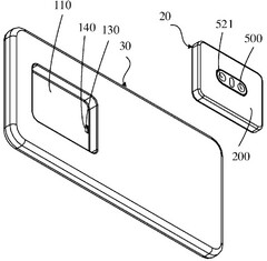 Brevetto OPPO che mostra la fotocamera modulare (Fonte: OPPO/WIPO)