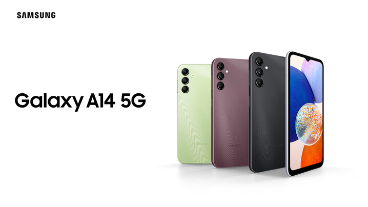 Galaxy La linea A14 5G. (Fonte: Samsung)