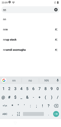 Layout tastiera Google (in verticale)