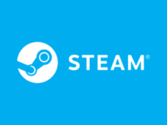 Il logo di Steam su sfondo blu (fonte: Valve)