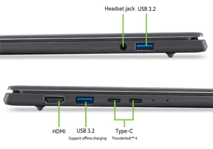 Il portatile da 16 pollici di Acer è inoltre dotato di una batteria da 70 Wh che supporta una ricarica da 100 W.
