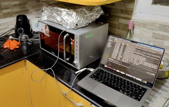 Il progetto originale della gabbia di Faraday e delle microonde a tenuta stagna. (Fonte immagine: Punto di Lagrange su Substack)