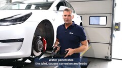 Meyle offre solidi sostituti per le sospensioni OEM di Tesla. (Fonte: Meyle/YT)