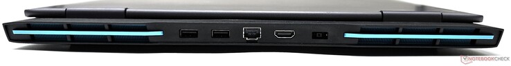Posteriore: 2x USB 3.2 Gen2 Type-A, RJ-45 Ethernet, HDMI 2.1-out, DC-in