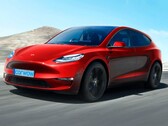 Rendering del concept della Tesla Model 2 hatchback (immagine: CarWow)