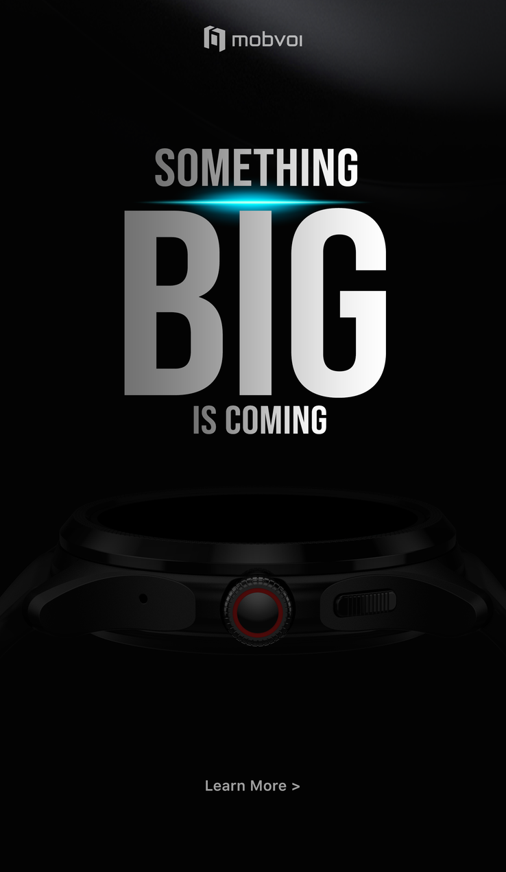 Il poster del TicWatch Pro 5 sembra suggerire una nuova caratteristica hardware. (Fonte: Mobvoi)