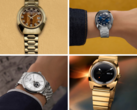 Dall'alto a sinistra in senso orario (nella foto), abbiamo la riedizione Q Timex 1972 Time Machine con quadrante marrone, la stessa riedizione con quadrante blu, la riedizione Q Timex 1975 Enigma e il Timex x Peanuts Marlin Automatic. (Fonte: Timex - Modifica)