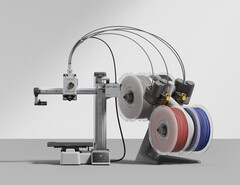 L&#039;A1 mini con modulo AMS lite (Fonte: Bambu Lab)