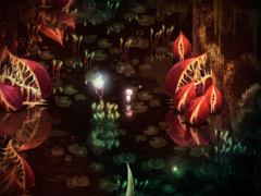 Dap presenta inquietanti ambienti in pixel-art che passano dalla bellezza al terrore con poche pennellate. (Fonte: Steam)