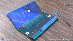 Un rendering di come ci si aspetta che sia l&#039;Huawei Mate X2. (Immagine: TechConfigurations)