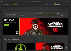 Nvidia GeForce Game Ready Driver 546.17 in download in GeForce Experience 3.27 (Fonte: Proprio)