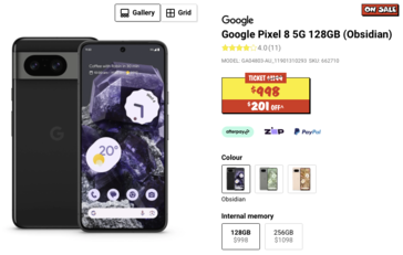 Il Pixel 8 ottiene uno sconto di 201 dollari australiani in Australia. (Fonte: JBHIFI)