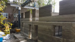 La casa a schiera stampata in 3D ha una superficie di 4.500 metri quadrati (Fonte immagine: nidus3D/COBOD)