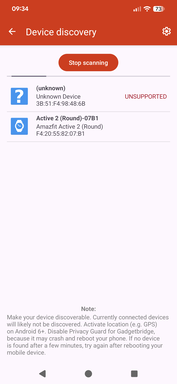 Gadgetbridge trova l'orologio