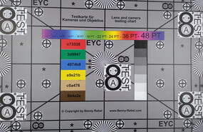 Una foto del nostro test chart