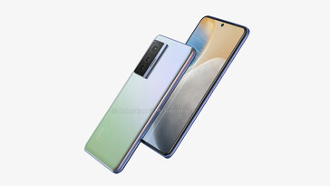 I nuovi rendering di "Vivo X70" potrebbero anche rivelare un'opzione di colore per il telefono. (Fonte: OnLeaks x MySmartPrice)