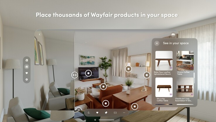 Riordini e aggiorni la sua stanza con Vision Pro. (Fonte: Wayfair)