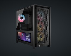 Il case per PC da gioco mid-tower Corsair Frame 4000D è ora disponibile con una variante LCD, che vanta un display touch da 14,5 pollici. (Fonte: Corsair)