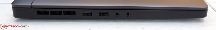 Lato sinistro: 2x USB-A 3.0, cuffie, microfono