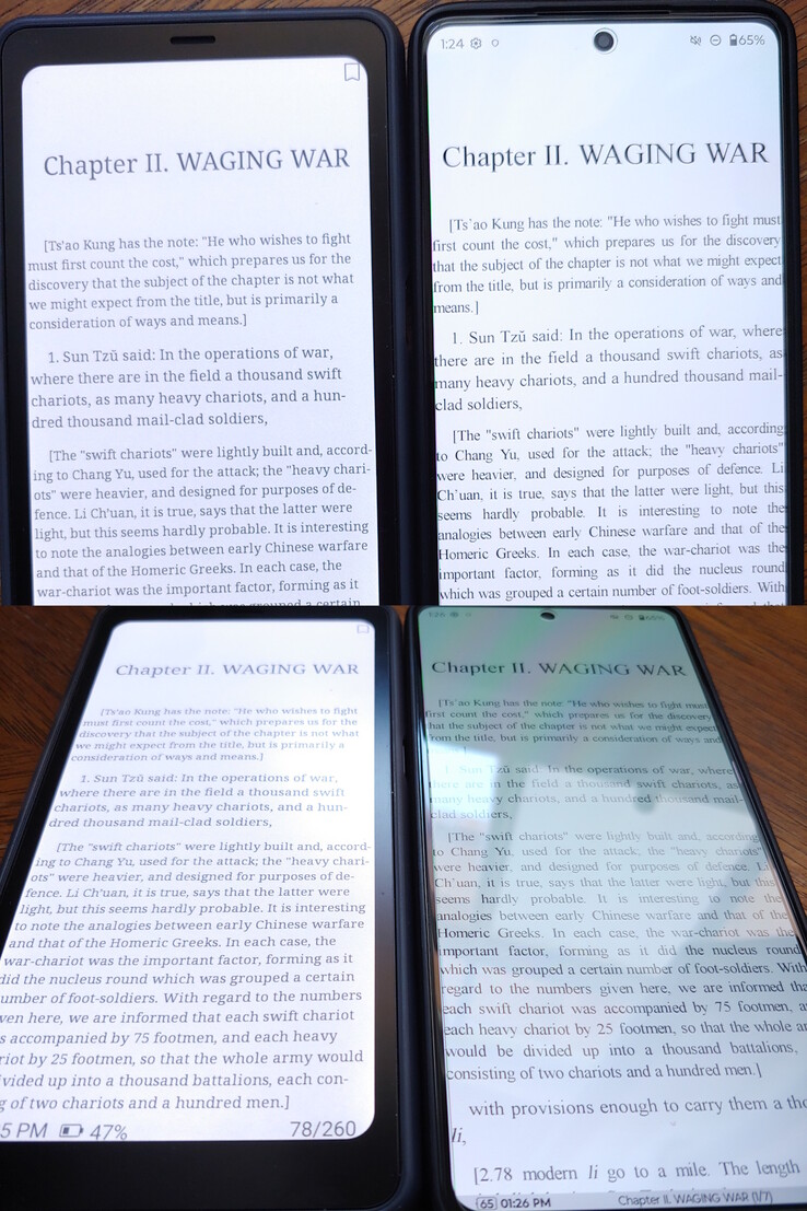 Kaleido 3 vs OLED. Finestra in ombra.