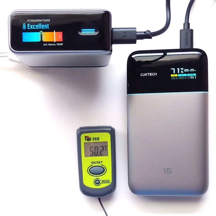 Il Cuktech 10 Ultra ha raggiunto 50,2°C (122,4°F) durante il test.