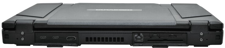 2 x Thunderbolt 4, HDMI, RJ45-LAN, lettore di schede SIM (opzionale), microSD-Steckplatz, lettore di Smartcard (opzionale)
