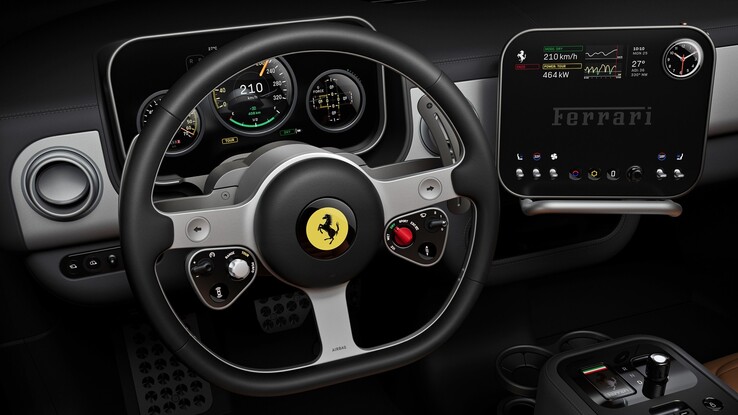 Gli interni della Ferrari Luce elettrica di Jony Ive.