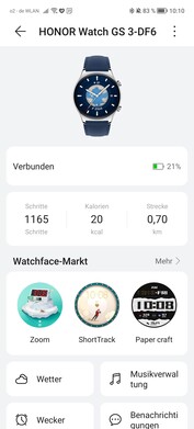 Le watchfaces possono essere scaricate tramite l'app Salute