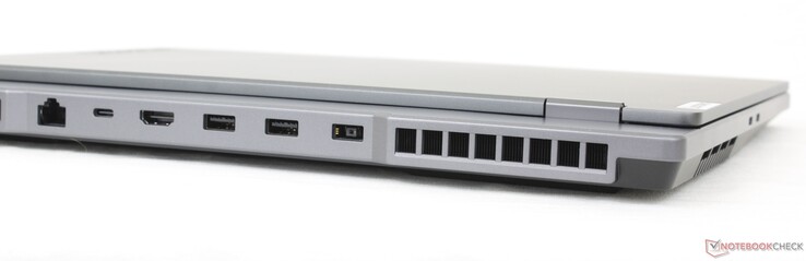 Posteriore: Gigabit RJ-45, USB-C 3.2 Gen. 2 con DisplayPort 1.4 + Power Delivery, HDMI 2.1, 2x USB-A 3.2 Gen. 1, adattatore AC