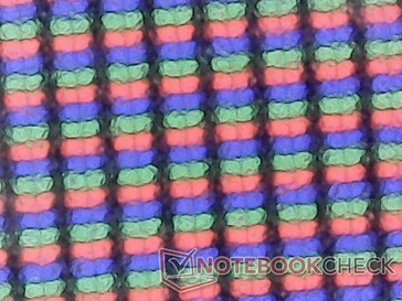 Sottopixel RGB sgranati dalla sovrapposizione opaca