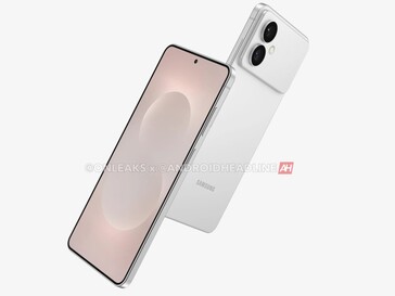 Rendering non ufficiale che mostra un'altra angolazione del vociferato Galaxy S26 Edge. (Fonte immagine: OnLeaks via Android Headlines)