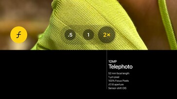 La fotocamera dell'iPhone 15 produce foto con zoom da 12 MP utilizzando un ritaglio digitale. (Fonte: Apple)