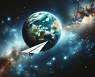 Quando un aeroplano di carta viene lanciato dalla ISS, sopravvive al rientro nell'atmosfera terrestre ma brucia prima di raggiungere il suolo. (Fonte immagine: DallE3)