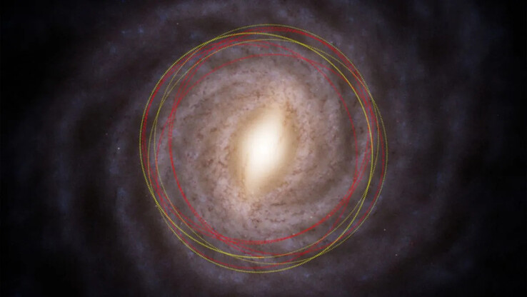 Nuove simulazioni mostrano la probabile origine di 3I/ATLAS nel disco spesso della Via Lattea. (Fonte immagine: M. Hopkins/Ōtautahi-Oxford team)