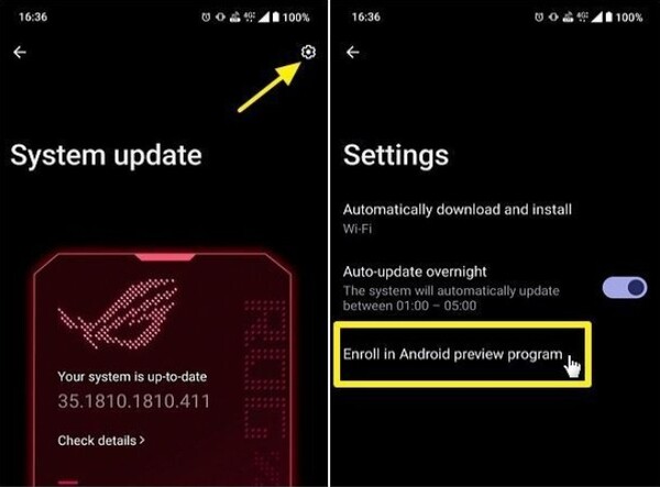 Come registrarsi per il Programma Beta Android 16 sulla serie ROG Phone 9. (Fonte: Forum ROG)