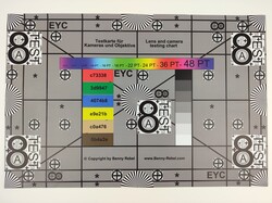 Una foto del nostro test chart