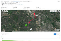 GPS test: Samsung Galaxy A71 - panoramica