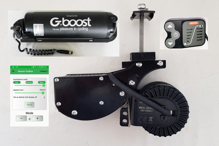 Il kit di conversione per biciclette elettriche Gboost Platinum. (Fonte: Gboost)