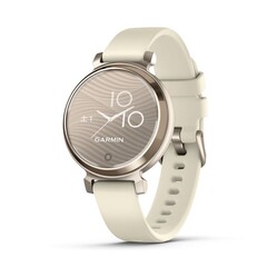 Il Lily 2 Sport nella sua finitura Cream Gold e Coconut. (Fonte: Garmin)