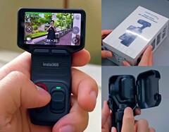 Insta360 Luna Ultra con la custodia protettiva.