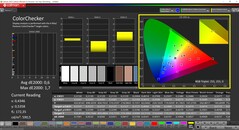 CalMAN ColorChecker calibrato (spazio colore target P3)