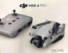 La confezione di vendita al dettaglio del DJI Mini 4 Pro. (Fonte: @Quadro_News - modifica)