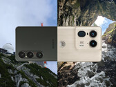 Confronto fotografico tra smartphone: Due concorrenti con fotocamere di alta gamma su una vetta alpina