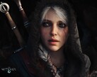 Immagine promozionale di The Witcher 4 con un primo piano di Ciri e due spade sullo sfondo