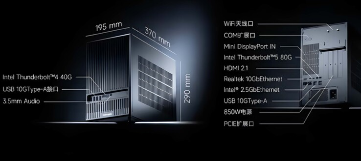 La workstation DeskOne A1 offre un'ampia dotazione di porte.