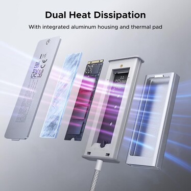 Design in alluminio con pad termico