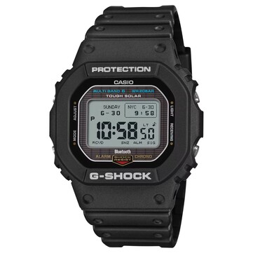 Orologio digitale Casio G-Shock GW-BX5600-1A1 con cassa e cinturino in resina nera, dotato di un display MIP negativo ad alto contrasto.
