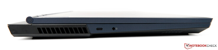 A sinistra: USB-C 3.2 Gen 2, porta audio combinata cuffie/microfono
