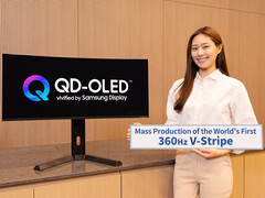 Il primo monitor V-Stripe QD-OLED con frequenza di aggiornamento di 360 Hz. (Fonte: Samsung Display)